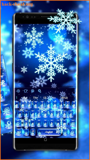 Crystal Winter Snowflake Keyboard screenshot