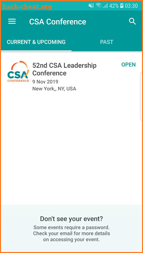 CSA Conference 2019 screenshot