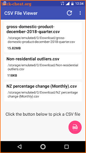 CSV File Viewer screenshot