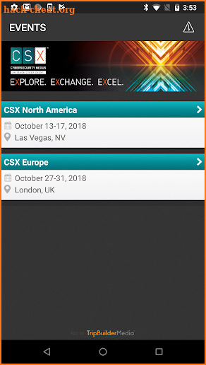 CSX 2018 Conferences screenshot