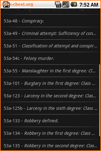 CTLaw - Criminal Law 21a, 53/a screenshot