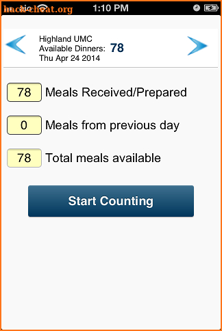 CTS Meal Tracker screenshot