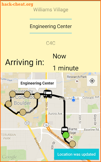 CU Bus Tracker screenshot