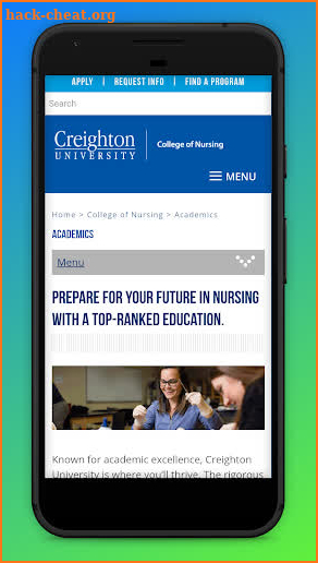 CU Nursing MS screenshot