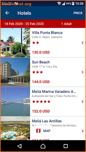 Cuba Travel Bookings screenshot