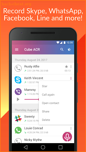 Cube Call Recorder ACR screenshot
