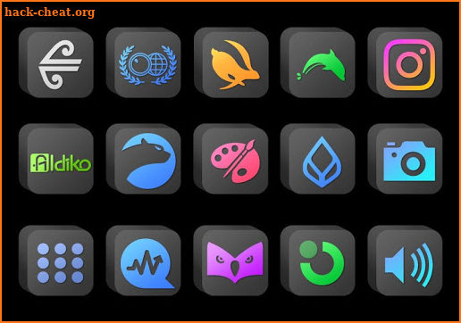 Cubic Dark Mode - 3D Icon pack screenshot