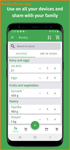 Cuisine: Inventory and Recipes screenshot