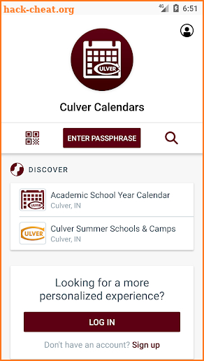 Culver Calendars screenshot