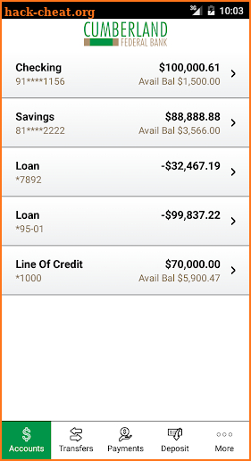 Cumberland Federal Bank Mobile screenshot