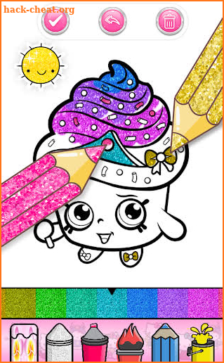 Cupcakes Coloring Book Pattern screenshot