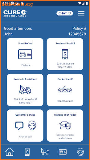 CURE Auto Insurance screenshot