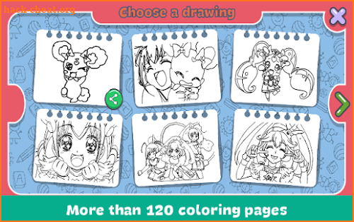 Cure of smile prety doki coloring book screenshot