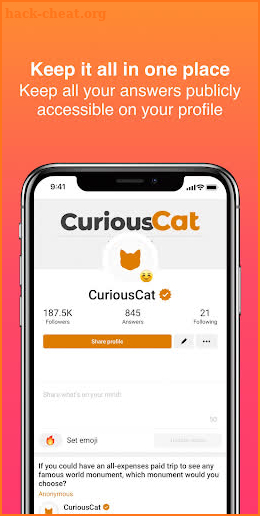 CuriousCat - Anonymous Q&A screenshot