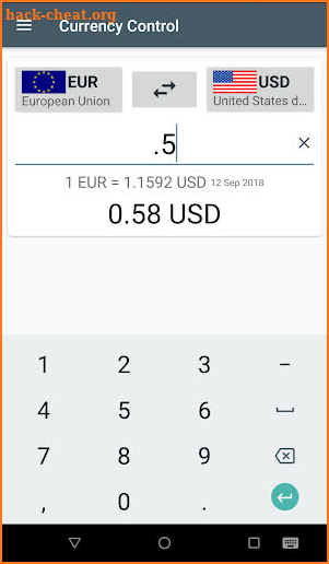 Currency Control-THE Converter screenshot