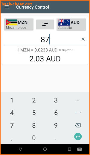 Currency Control-THE Converter screenshot