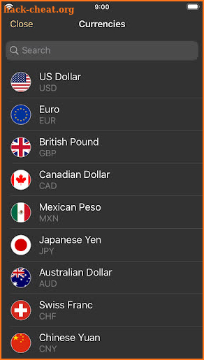 Currency converter offline screenshot
