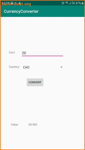 CurrencyConverter screenshot