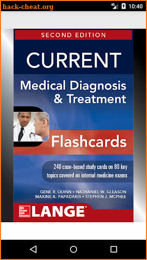 CURRENT Med Diag and Treatment CMDT Flashcards, 2E screenshot