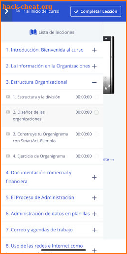 Curso gratis administrativo en vídeo online screenshot