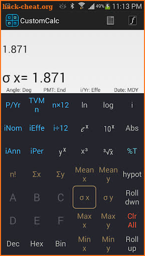 CustomCalc Pro Calculator screenshot