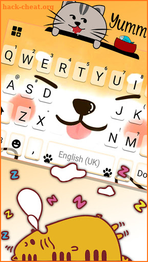 Cute Akita Puppy Keyboard Background screenshot