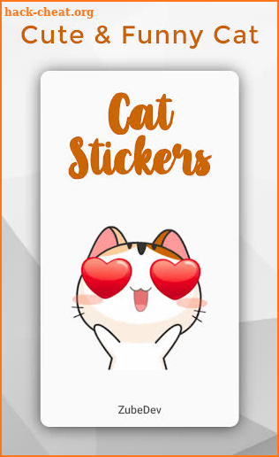 Cute & Funny Cat Sticker for WhatsApp WAStickerApp screenshot