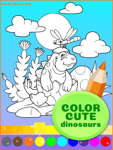 Cute Animated Dinosaur Coloring Pages screenshot