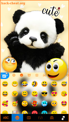 Cute Baby Panda 2 Keyboard Background screenshot