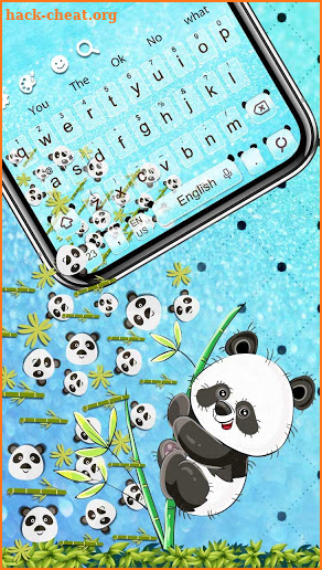 Cute Bamboo Panda Gravity Keyboard Theme🐼 screenshot