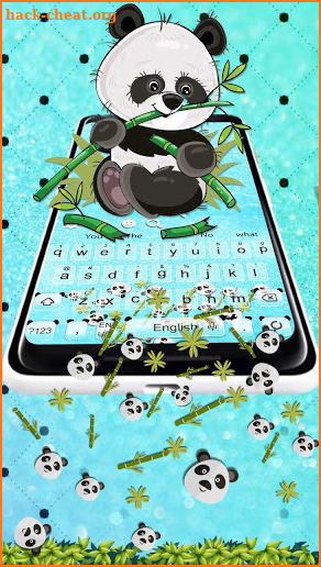 Cute Bamboo Panda Gravity Keyboard Theme🐼 screenshot