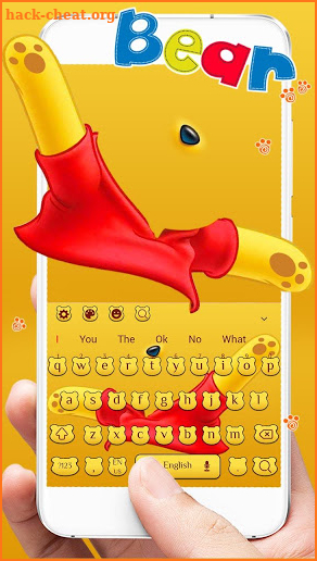 Cute bear Keyboard Theme screenshot