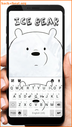 Cute Bear2 Keyboard Theme screenshot