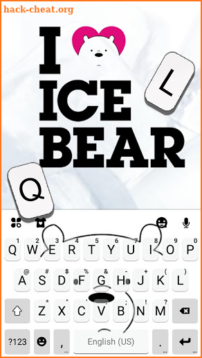 Cute Bear2 Keyboard Theme screenshot