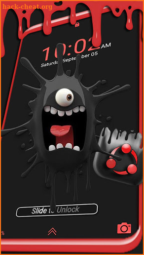 Cute Black Monster Launcher Theme screenshot