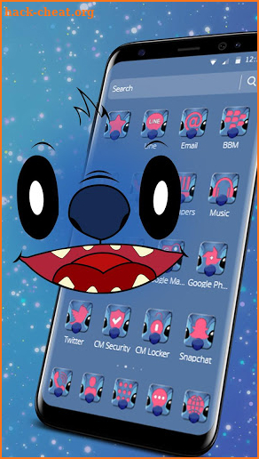 Cute Blue Devil Cartoon Theme🐨 screenshot