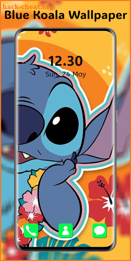 Cute Blue Koala Wallpaper screenshot