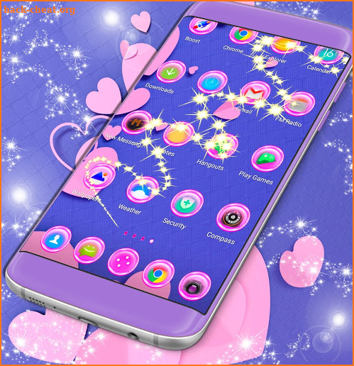 Cute Blue Pink Launcher Theme screenshot