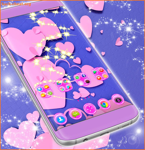 Cute Blue Pink Launcher Theme screenshot