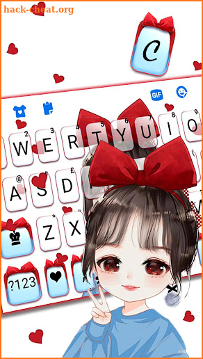 Cute Bowknot Girl Themes screenshot