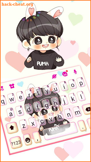 Cute Boy Keyboard Theme screenshot