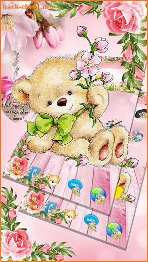 Cute Brown Teddy Bear Theme screenshot