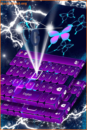 Cute Butterfly Keyboard Theme screenshot