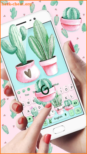 Cute Cartoon Cactus keyboard screenshot