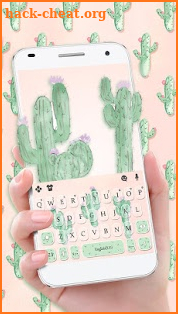 Cute Cartoon Cactus Keyboard Theme screenshot