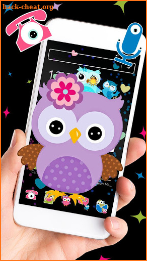 Cute Cartoon Owl Theme screenshot