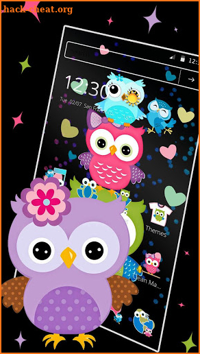 Cute Cartoon Owl Theme screenshot