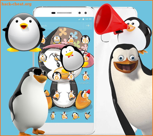 Cute Cartoon Penguin Theme screenshot