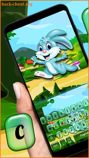 Cute Cartoon Rabbit Keyboard Theme screenshot