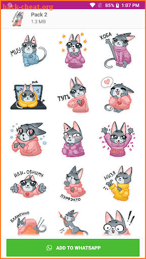 Cute Cat & Bunny Rabbit Stickers - WAStickerApps screenshot
